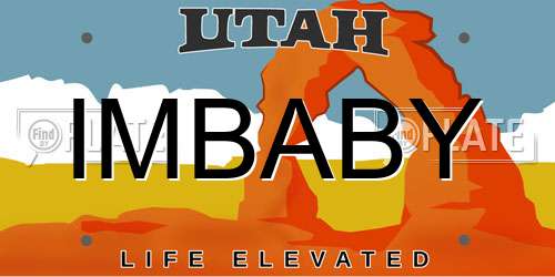 IMBABY Utah License Plate