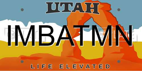 IMBATMN Utah License Plate