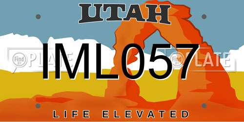 IML057 Utah License Plate