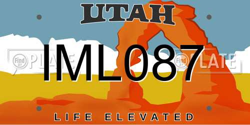 IML087 Utah License Plate