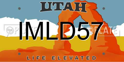 IMLD57 Utah License Plate