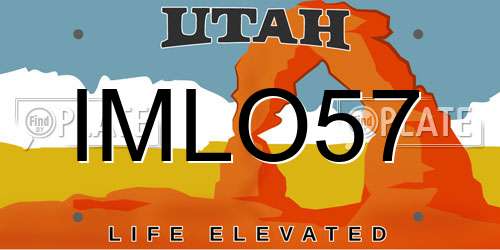 IMLO57 Utah License Plate