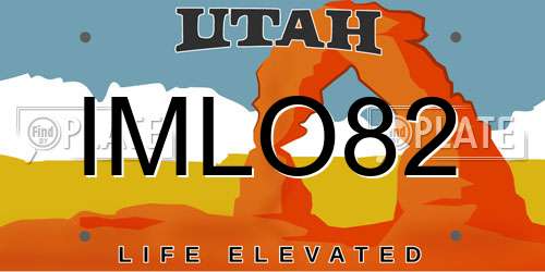 IMLO82 Utah License Plate