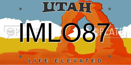IMLO87 Utah License Plate