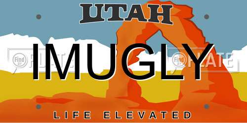 IMUGLY Utah License Plate