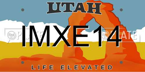 IMXE14 Utah License Plate