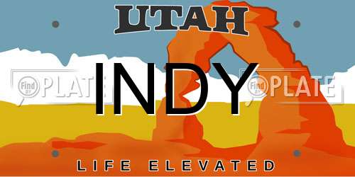 INDY Utah License Plate