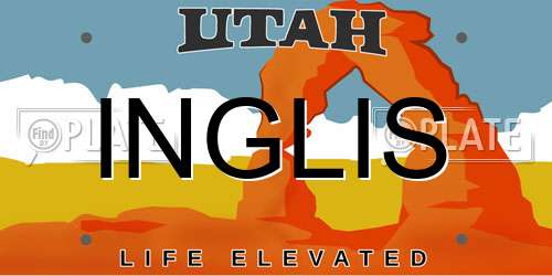 INGLIS Utah License Plate