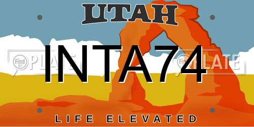 INTA74 Utah License Plate