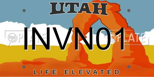 INVN01 Utah License Plate
