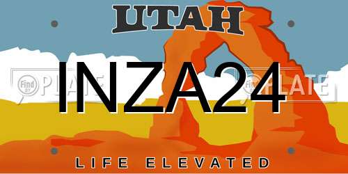 INZA24 Utah License Plate