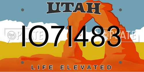 IO7I483 Utah License Plate