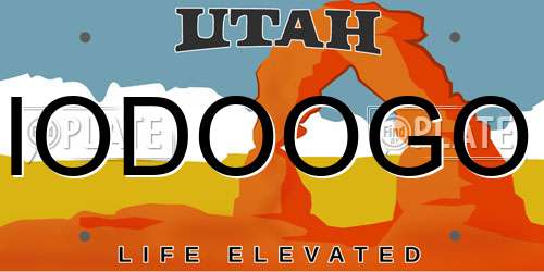 IODOOGO Utah License Plate