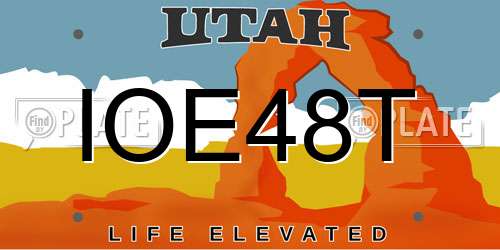 IOE48T Utah License Plate