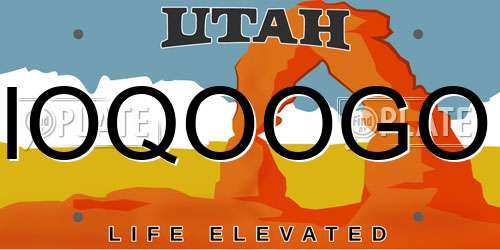 IOQOOGO Utah License Plate