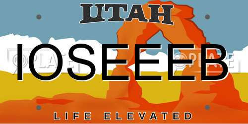 IOSEEEB Utah License Plate