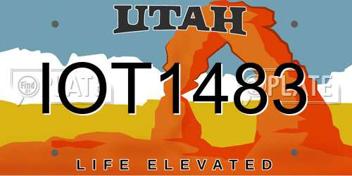 IOT1483 Utah License Plate