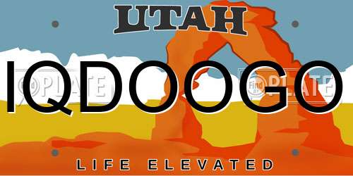 IQDOOGO Utah License Plate