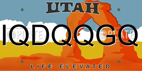 IQDQQGQ Utah License Plate
