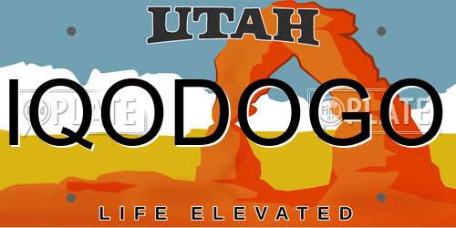 IQODOGO Utah License Plate