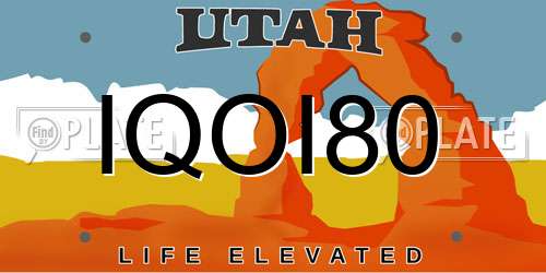 IQOI80 Utah License Plate