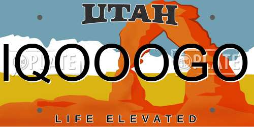 IQOOOGO Utah License Plate