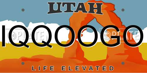 IQQOOGO Utah License Plate