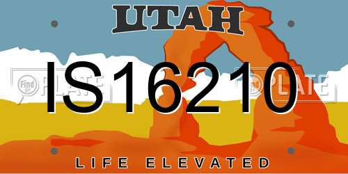 IS16210 Utah License Plate
