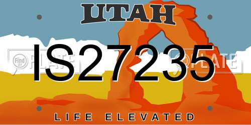 IS27235 Utah License Plate
