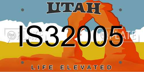 IS32005 Utah License Plate