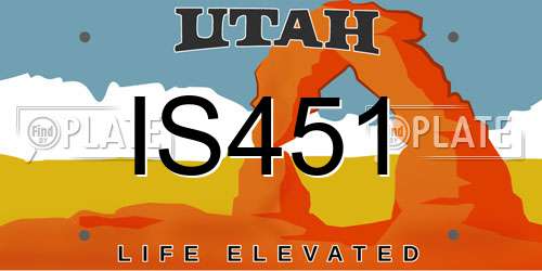 IS451 Utah License Plate
