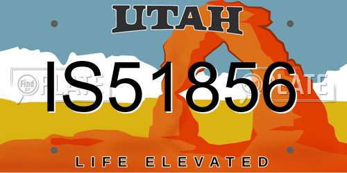 IS51856 Utah License Plate