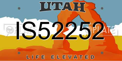IS52252 Utah License Plate