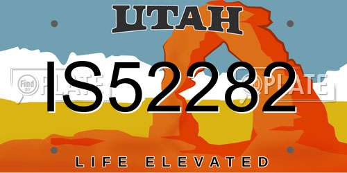 IS52282 Utah License Plate