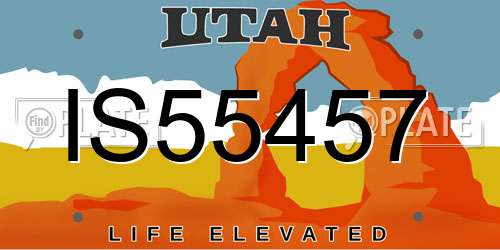 IS55457 Utah License Plate
