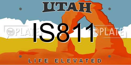 IS811 Utah License Plate