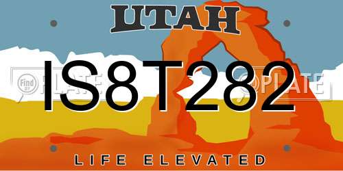 IS8T282 Utah License Plate