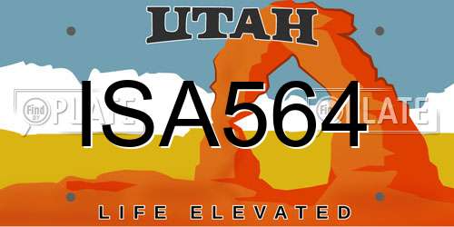 ISA564 Utah License Plate
