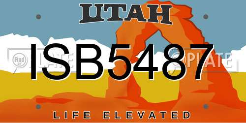 ISB5487 Utah License Plate
