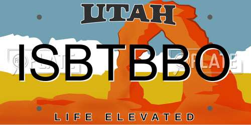 ISBTBBO Utah License Plate