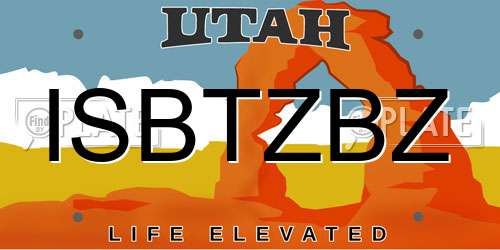 ISBTZBZ Utah License Plate