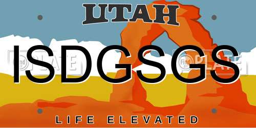 ISDGSGS Utah License Plate