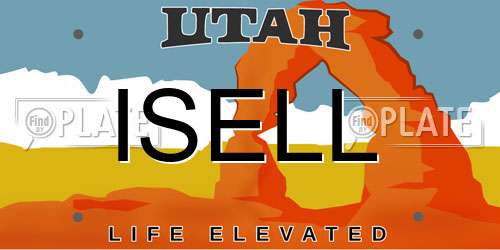 ISELL Utah License Plate