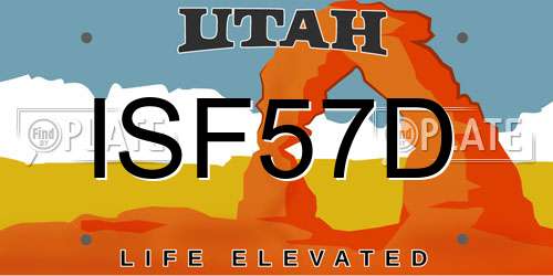 ISF57D Utah License Plate