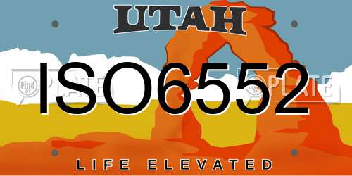 ISO6552 Utah License Plate