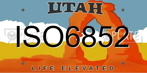 ISO6852 Utah License Plate