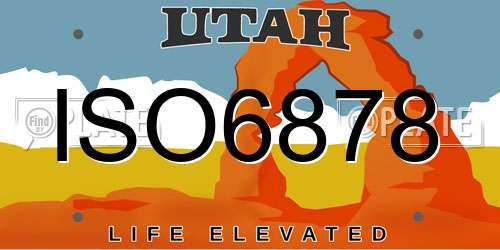 ISO6878 Utah License Plate