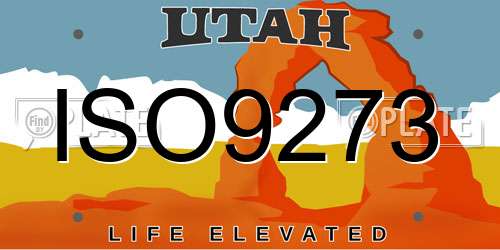 ISO9273 Utah License Plate