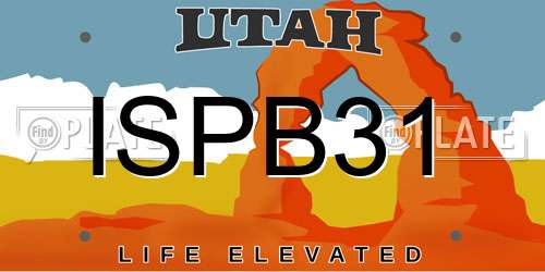 ISPB31 Utah License Plate