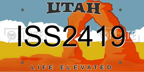 ISS2419 Utah License Plate